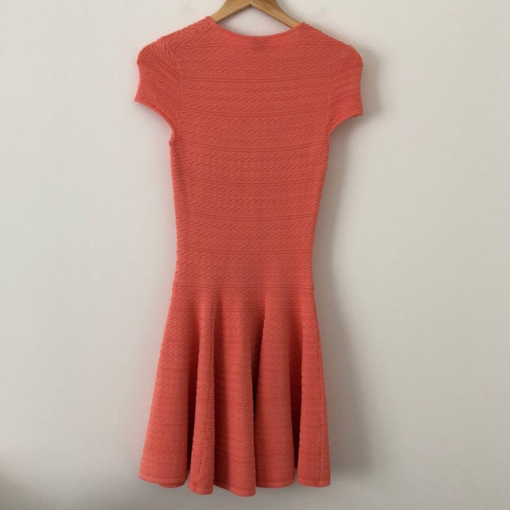 Torn by Ronny Kobo Viviene Coral Fit & Flare Dress XS Coquette Girl - Picture 4 of 7